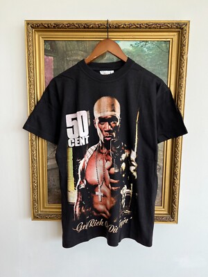 Vintage 2003 50 Cent Get Rich or Die Tryin' Rap Hip Hop Promo T
