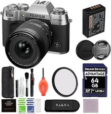 Fujifilm X-T50 Mirrorless Camera with XF 16-50mm Lens Silver Bundle Starter