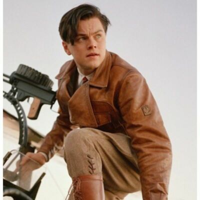 Men's Brown Vintaged Vegetable Crunch Cowhide Leather Bomber Jacket Slim Cropped