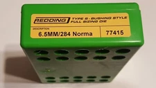 77415 REDDING TYPE-S FULL LENGTH BUSHING SIZING DIE - 6.5MM/284 NORMA - NEW