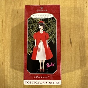 NRFB BARBIE SILKEN FLAME ORNAMENT. 1998. Mint!