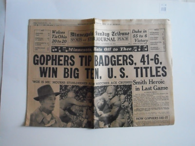 Minneapolis Sunday Tribune  Sunday Nov. 23, 1941 Sport section 10 pages