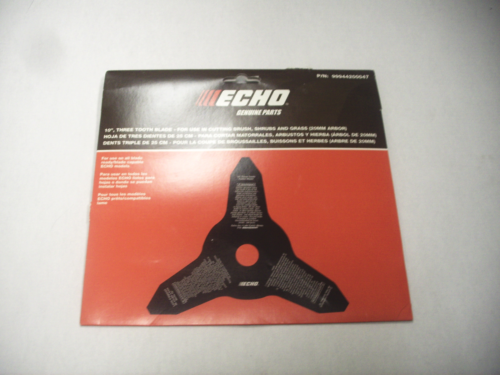 Lama A 3 Denti Per Decespugliatore Echo – 99944200047 – Originale Per Erba E Cespugli – Albero 20 Mm