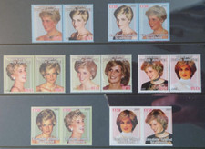 GB Scotland Princess Diana Easdale set of 7 Se-tenant Pairs 2007 MNH