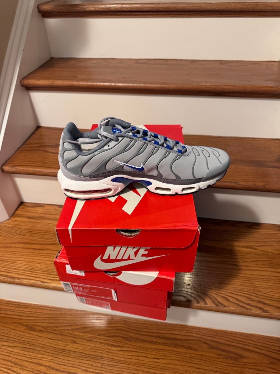 Size 12.5 - Nike Air Max Plus Black Metallic Silver for sale