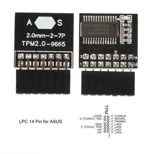 Tpm 2 0 Modul Tpm Chip 14 Pin 2X7P Sicherheit Modul Für Für Win11 Platt FAT - Afbeelding 14 van 22