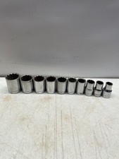 Set of 10 Craftsman 1/2"Drive Sockets 12pt V Series Usa Made