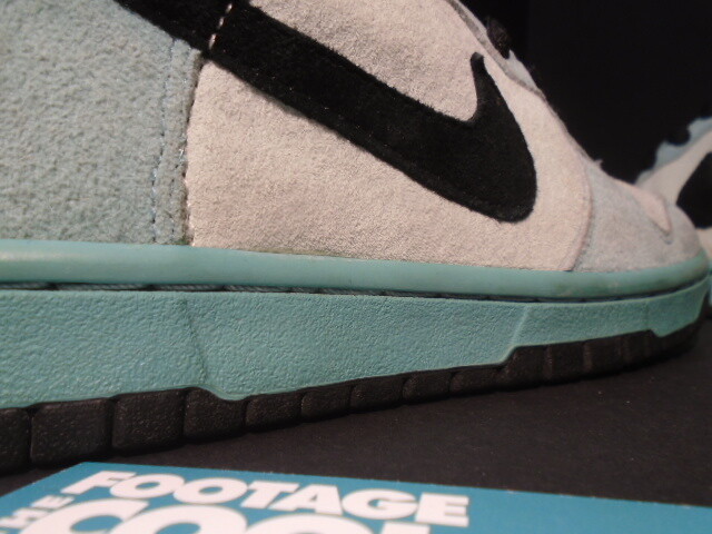 2004 NIKE DUNK HIGH PRO SB ICE GREEN BLACK SEA CRYSTAL SUEDE CALI 