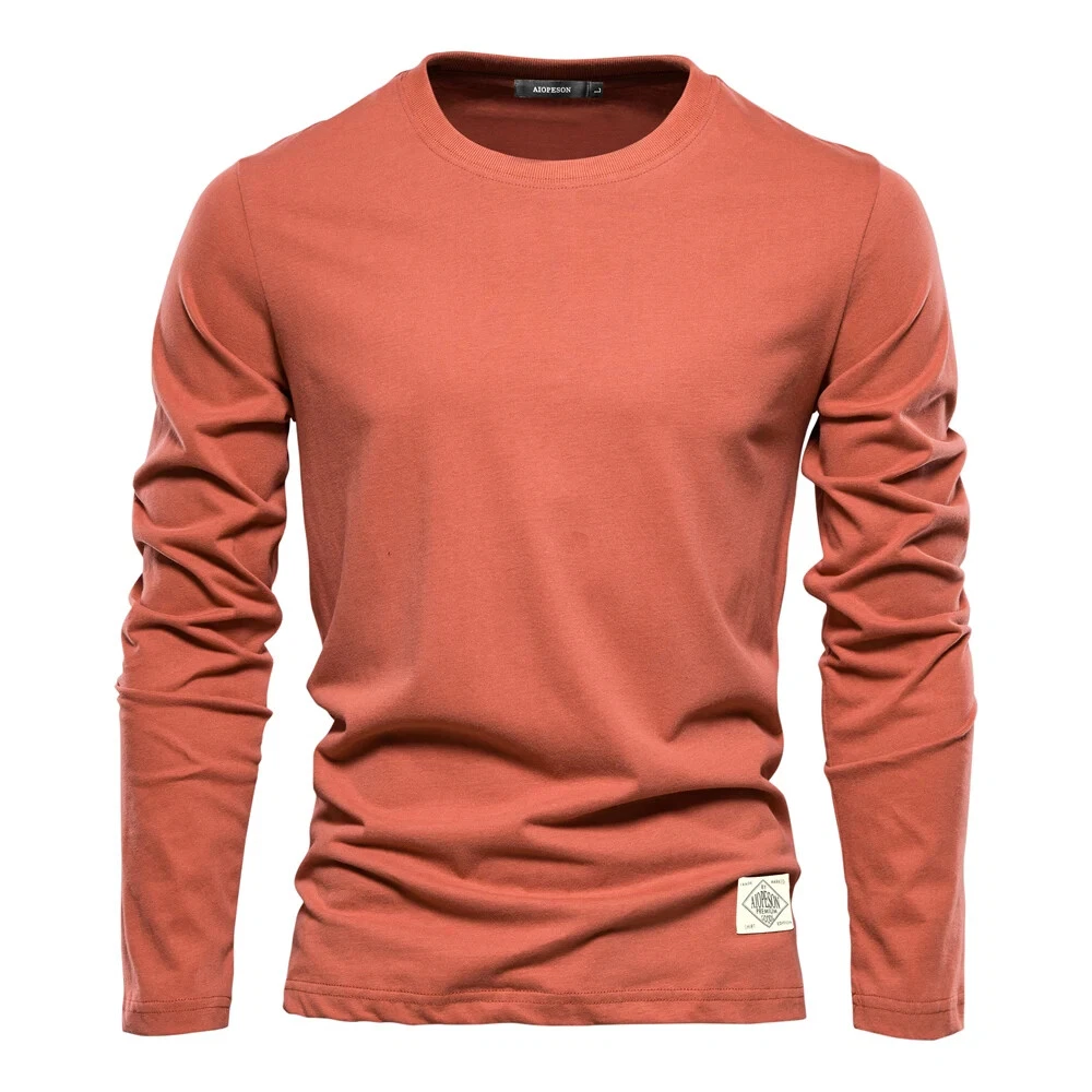 Men's Long Sleeve Cotton T-Shirt Casual Solid O-Neck Tee Lightweight Breathable
Opens in a new windo