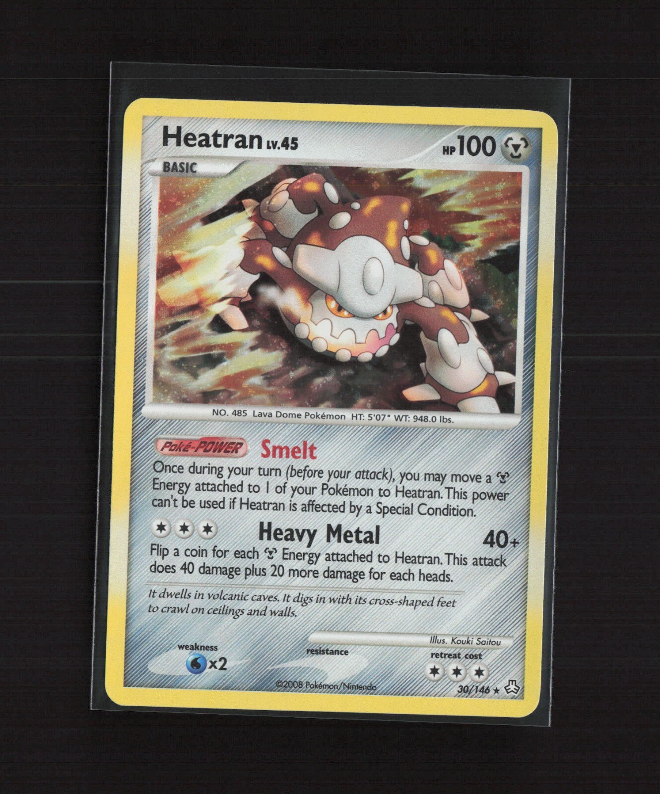 Heatran 30/146 Legends Awakened Holo Rare Pokemon Card