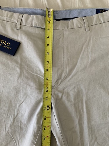 NWT Mens Polo Ralph Lauren Silver Smoke Stretch Fit Cotton Chino 38 X 32 - Picture 7 of 8