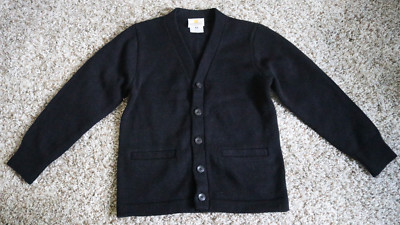 NWOT Dennis Uniform XS Youth Little Kid Sz 5-6 Black Long-Sleeve V-neck Cardigan