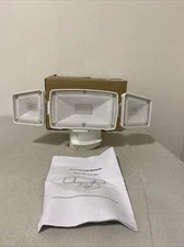 Open Box LED Security Motion Sensor Outdoor Light 3 Head Motion Detection White