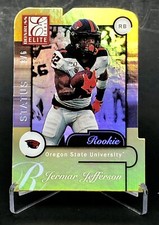 2021 Donruss Elite Jermar Jefferson Status Gold RC # /06 Lions Oregon State