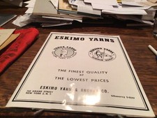 Eskimo Yarns Huge Sample Card, Special Offers, Price List c1950