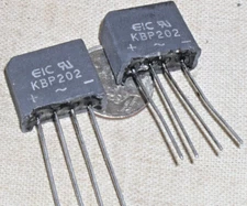 2 EIC KBP202 2A 2 AMP 100V FULL WAVE KBP PCB PWB DIODE BRIDGE RECTIFIER 150*C