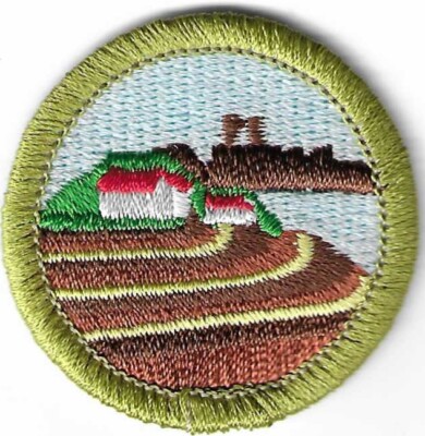 BSA SOIL WATER CONSERVATION MERIT BADGE CURRENT MINT NWT TYPE L SINCE 1910 BACK
