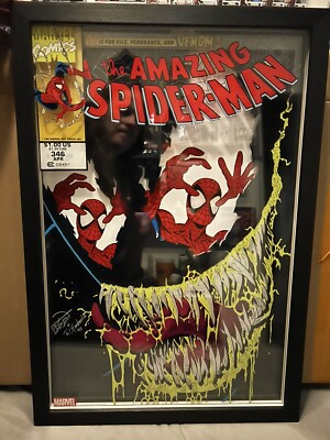 Eric Larsen Amazing Spider-Man #346 Multi-Layer Acrylic Bottleneck Framed 16x24