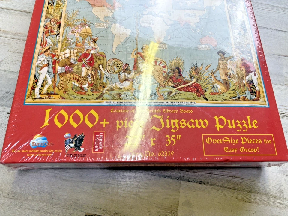 Sunsout NEW IN BOX Old World Map 1000+pc Jigsaw Puzzle by Antique Maps - Image 4 of 4