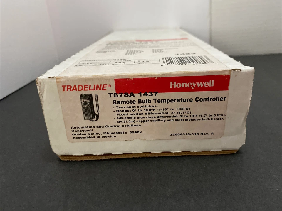 HONEYWELL T678A1437 TELECOMANDO LAMPADINA REGOLATORE TEMPERATURA - Immagine 2 di 2