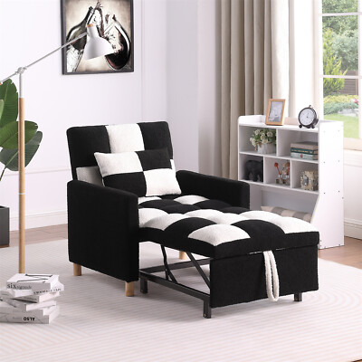 Convertible Sleeper Sofa Bed Chair 3in1 Multi-Functional Folding Recliner Sofa