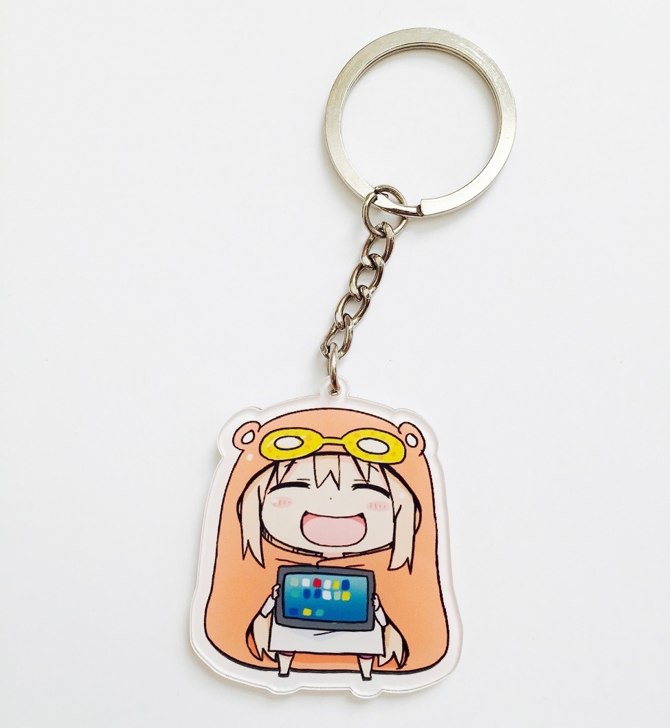 Himouto Umaru-Chan Acrylic Strap Keychain Charm~SD Umaru #3 Playing Tablet HU001