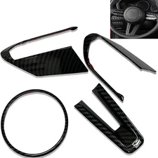Gloss Carbon Fiber Print Interior Steering Wheel Set Fits 19-23 CX30 Mazda3