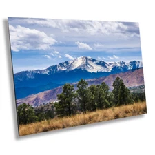 Mountain Majesty: Pikes Peak Colorado Springs Wall Art Metal Aluminum Print