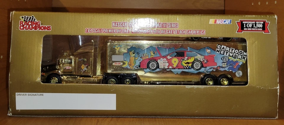 Racing Champions Gold #9 1998 Cartoon Network Huckleberry Hound transportador/coche Foto 3 de 4