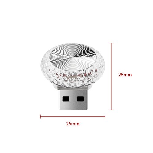 1x LED USB Car Interior Atmosphere Light Ambient Light Bright Lamp Accessories - Bild 9 von 16
