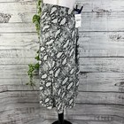 Socialite Skirt size Medium Black White Faux Snake Bias Sheer Knee A Line Modese — photo 8