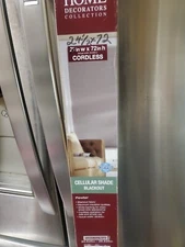 CUT To 24 1/2" x 72" Home Decorators Pewter  Cordless Blackout Cellular Shade