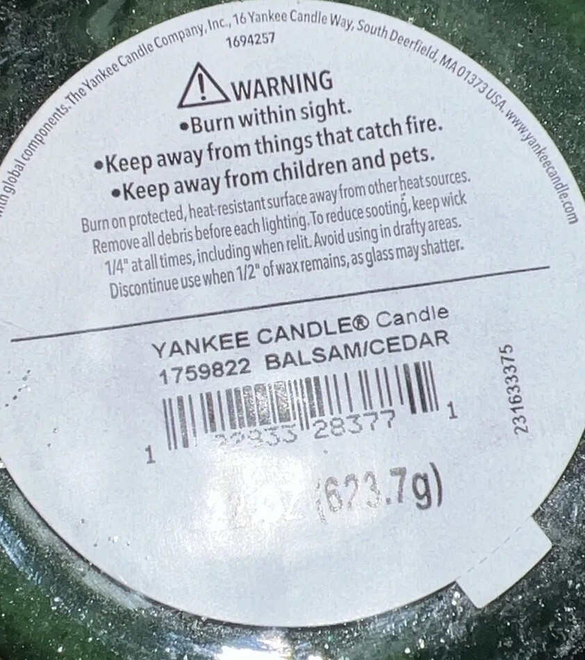 Yankee Candle Balsam & Cedar 22oz Large Jar Candle Gnome eBay