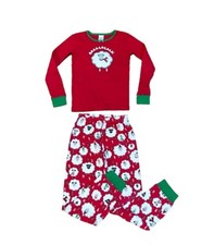 Gymboree Kids 2 Piece Pajamas Size 8 Cotton Counting Sheep Cute Red Excellent