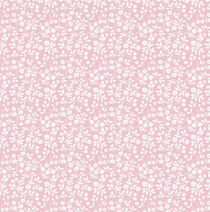 Dolls House Wallpaper 1/12th 1/24th Very small pattern Pink Floral #854 - Image 1 of 1