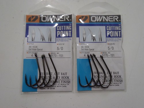 3pack Owner Aki Saltwater Special Fly Fishing Hooks Model 5170 Choose Size - Picture 6 of 8