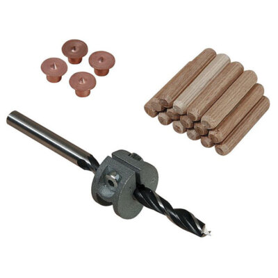 Wolfcraft 2918000 Bolt Kit With Center Tips, Drill, Stop Thickness 10mm