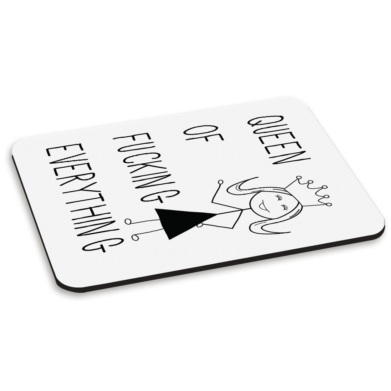 Queen Of F-king Everything Quote PC Computer Mouse Mat Pad - Girls Girly