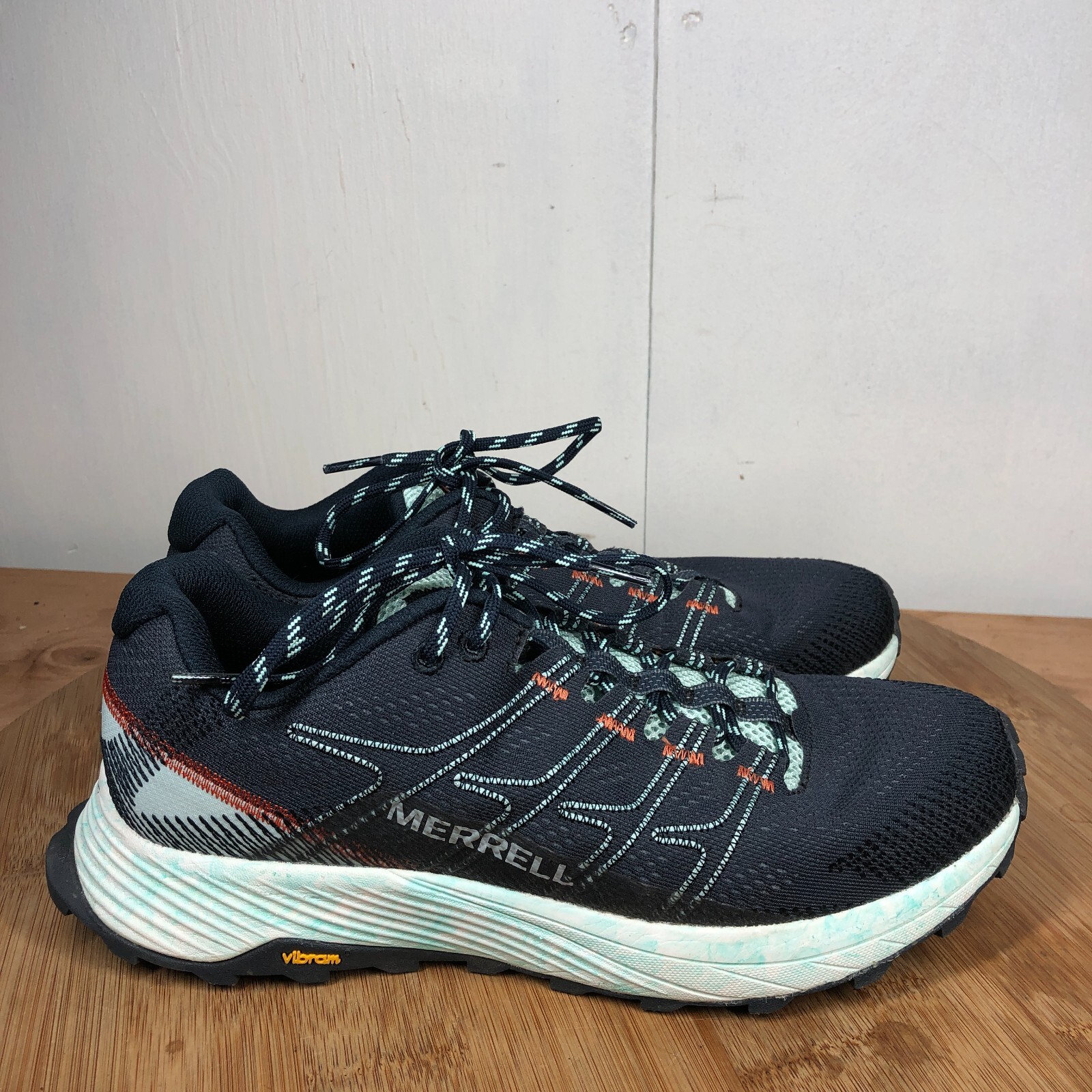 Merrell Scarpe Donna 9.5 Moab Flight Trail Running Sneakers Blu Escursionismo Allenamento
