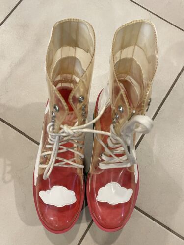 Current Mood Happy Daze Rainbow Clear Platforms Size 8M High Funky Retro Shoes - Picture 19 of 24