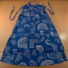 Gilli Womens Size 3X Blue White Print Rachel Halter Neck Maxi Dress NWT