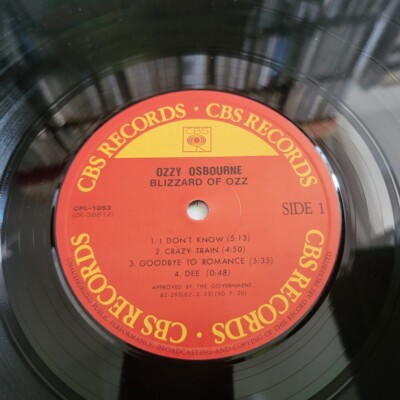 VG] Ozzy Osbourne - Blizzard Of Ozz (1982 Korea 1st LP Vinyl) | eBay