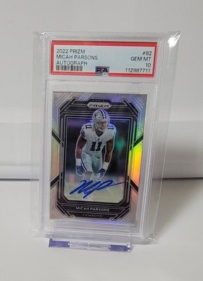 2022 Panini Prizm - Micah Parsons #82 Silver Prizm Autographs (AU