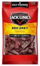 Jack Link's Beef Jerky, Teriyaki, ½ Pounder Bag-Flavorful Meat Snack, 11g of