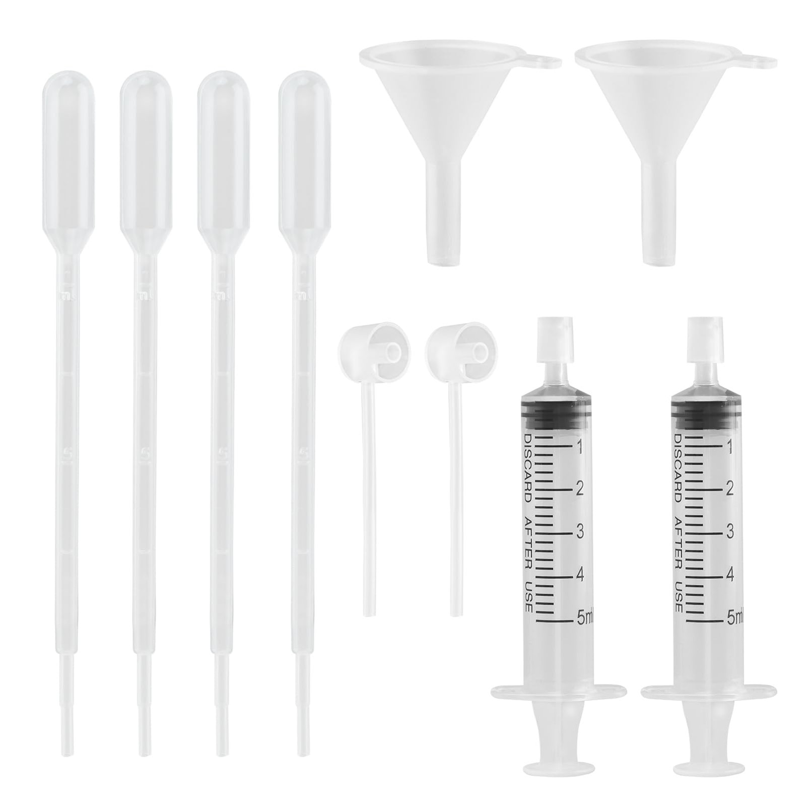 Frandilo 10pcs Perfume Refill Tool Kit, Plastic 1.7 Ounces, white