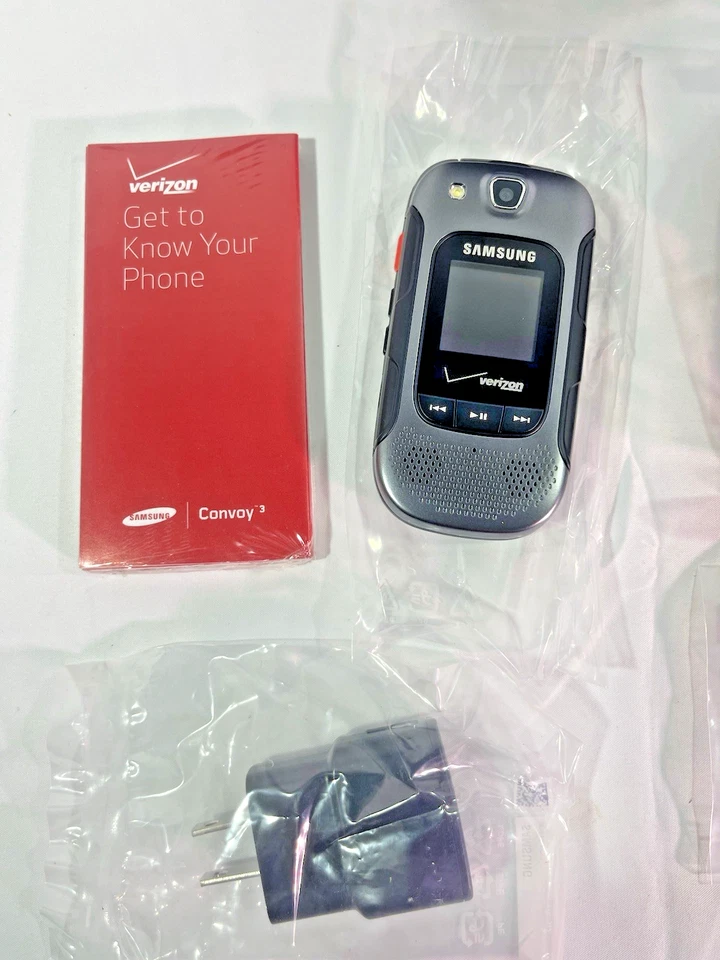 NIB - Vintage Samsung Convoy 3 U680 Gray Flip Phone Verizon Wireless SCH-U680 - Image 2 of 4