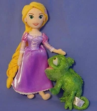 Disney Store Princess Rapunzel-Tangled Pascal Chameleon-Plush Princess Doll Lot