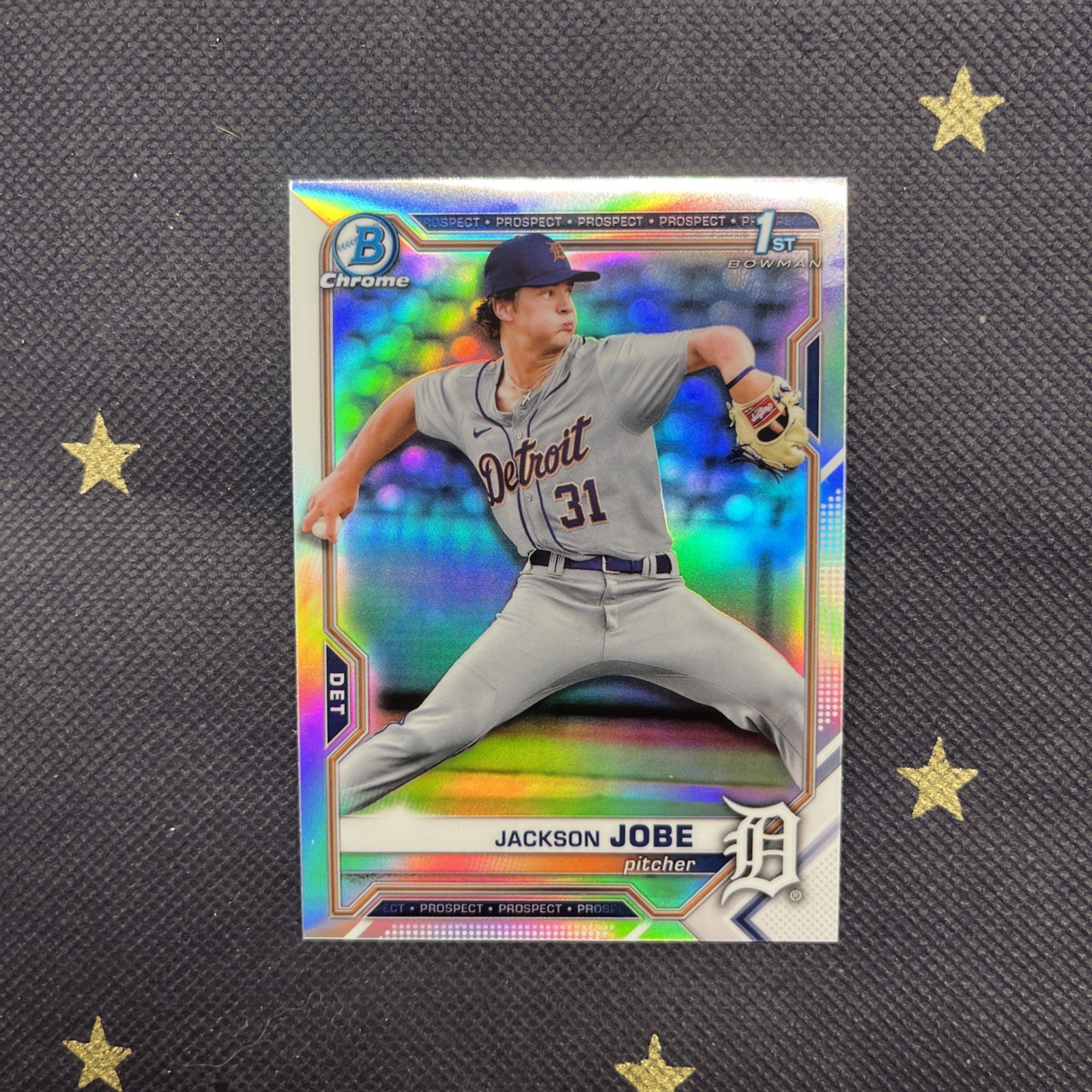 Jackson Jobe 2021 Bowman Draft - Chrome Refractor RC #BDC-69 Tigers