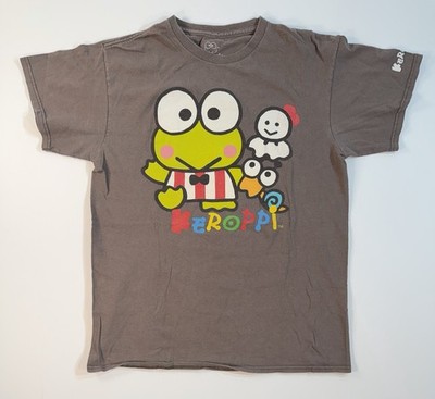 Sanrio Keroppi T Shirt Brown Graphic Cartoon Frog Y2K Cute Small