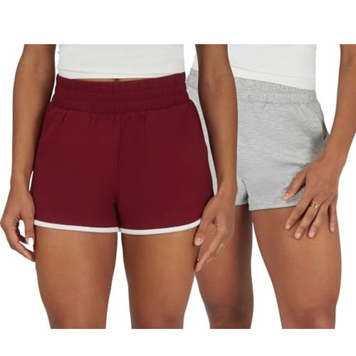 90 Degree by Reflex Tulip Shorts Women's XS Multi 2-Pack Elastic Waist DSGL561